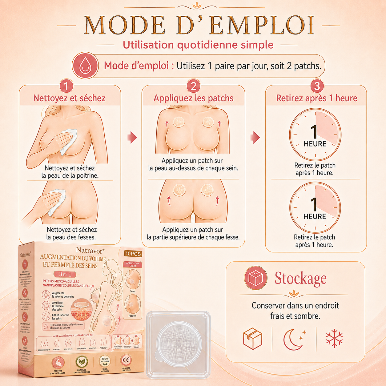 ✅𝐍𝐚𝐭𝐫𝐚𝐯𝐨𝐫® Patch Nano-Microaiguilles Avancé pour le Remodelage et le Soin de la Poitrine 🍅