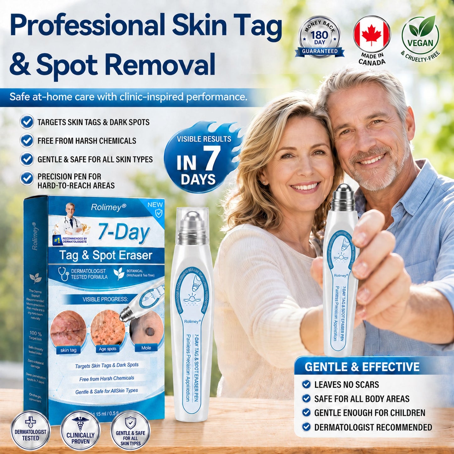 ✨🇨🇦 Boutique officielle Canada | Rolimey® Roll-on 7 jours pour 𝗧𝐚𝐠s cutanés & imperfections – Sans douleur & sans cicatrice