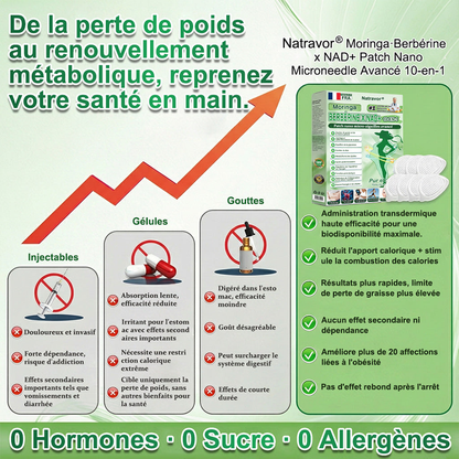 𝑩𝒐𝒖𝒕𝒊𝒒𝒖𝒆 𝒐𝒇𝒇𝒊𝒄𝒊𝒆𝒍𝒍𝒆 | 🔥🔥Natravor® 𝐏𝐚𝙩𝙘𝙝 𝗡ano-Microneedles Avancé 10-en-1 Moringa · 𝘽𝙚𝙧𝙗é𝙧𝒊𝒏𝒆 × NAD⁺🇫🇷Une seule fois par jour, changements visibles en 7 jours Pour l’obésité, peau relâchée, diabète, apnée du sommeil, problèmes articulaires, et bien plus