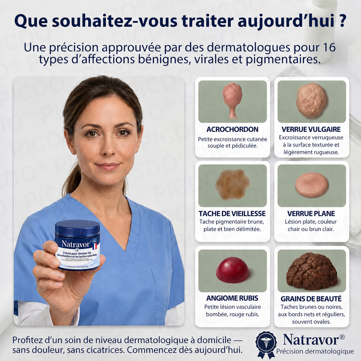 👨‍⚕️👨‍⚕️Natravor® 🪴 Crème Éliminatrice de Verrues et Taches Cutanées – 7 Jours (Formule Zéro Douleur, Zéro Cicatrice) 🪴