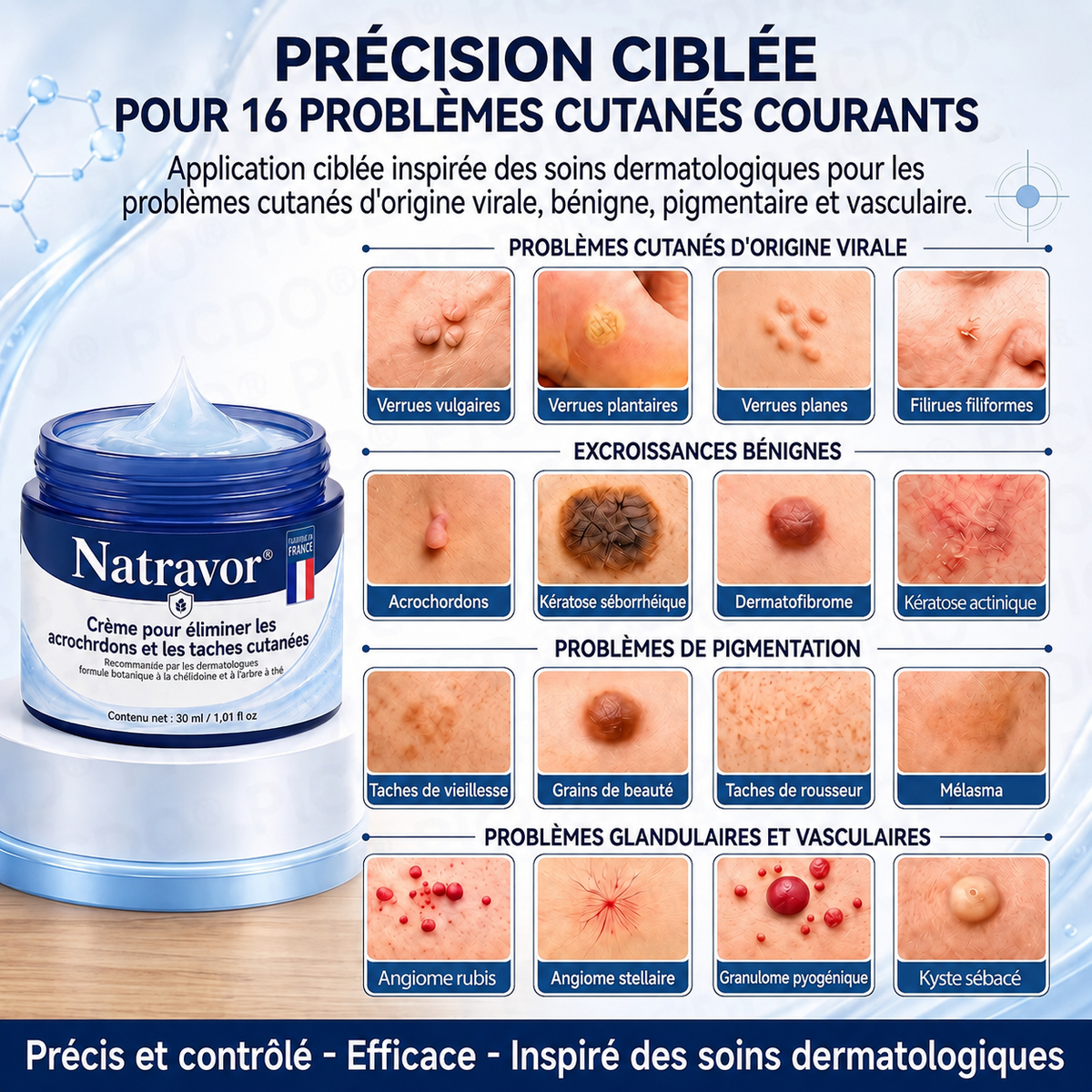 Natravor® 🪴 Crème Éliminatrice de Verrues et Taches Cutanées – 7 Jours (Formule Zéro Douleur, Zéro Cicatrice) 🪴
